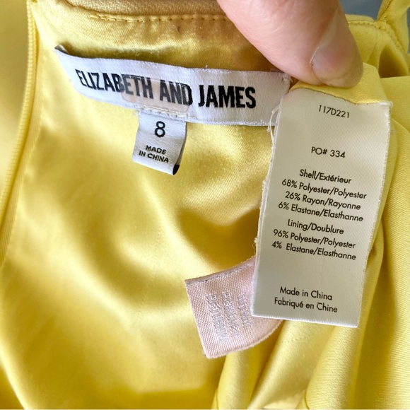Elizabeth and James โImogenโ dress โ size 8 , Pale Yellow ! BEAUTIFUL ๐โฅ๏ธ๐ฉท - Picture 6 of 16